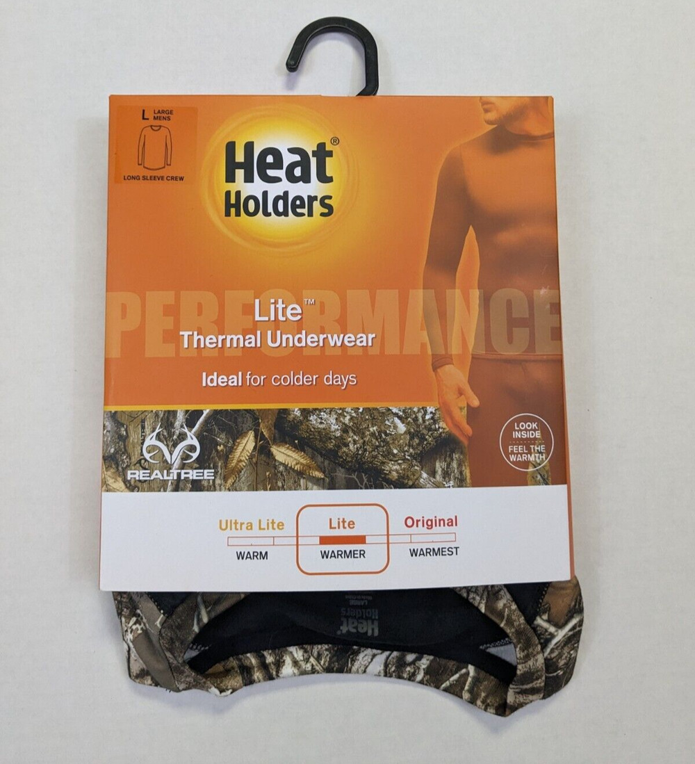 Heat Holders LITE Thermal Underwear Men Size L LongSleeve Realtree hunting Shirt